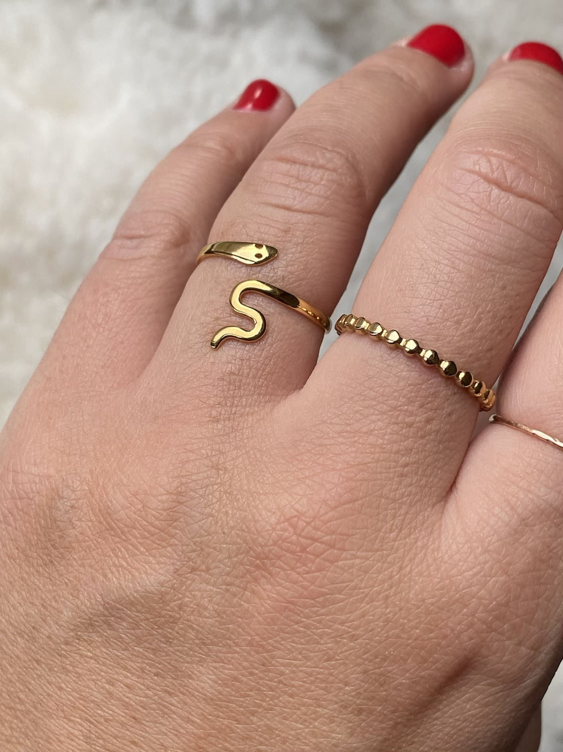 Bague ajustable Isis  dorée 