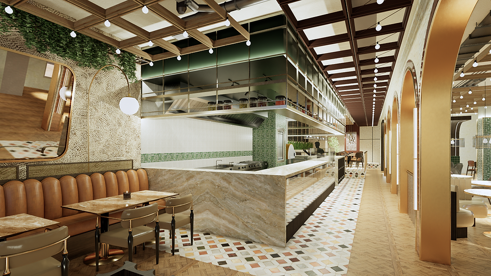 London Soho Restaurant Interior Design Concept