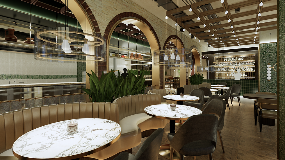 London Soho Restaurant Interior Design Concept