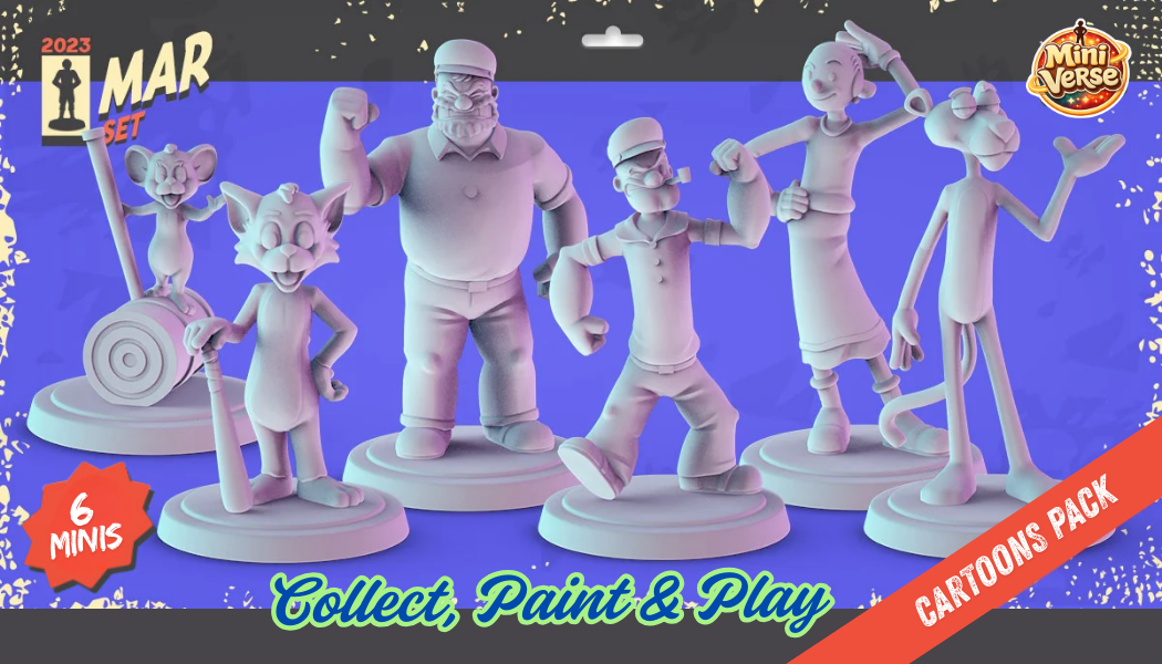 Pack de 6 figuras cartoon pack Serie Miniverse