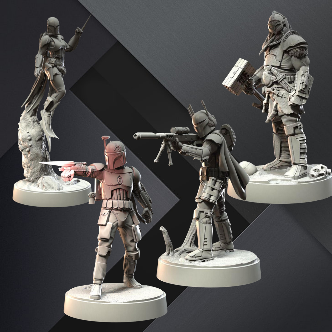 Pack de 4 mandalorianos legendarios (set 3)