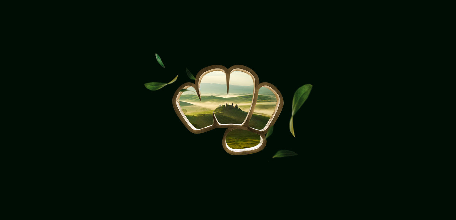 veduta panoramica toscana all'interno del logo di wham! design