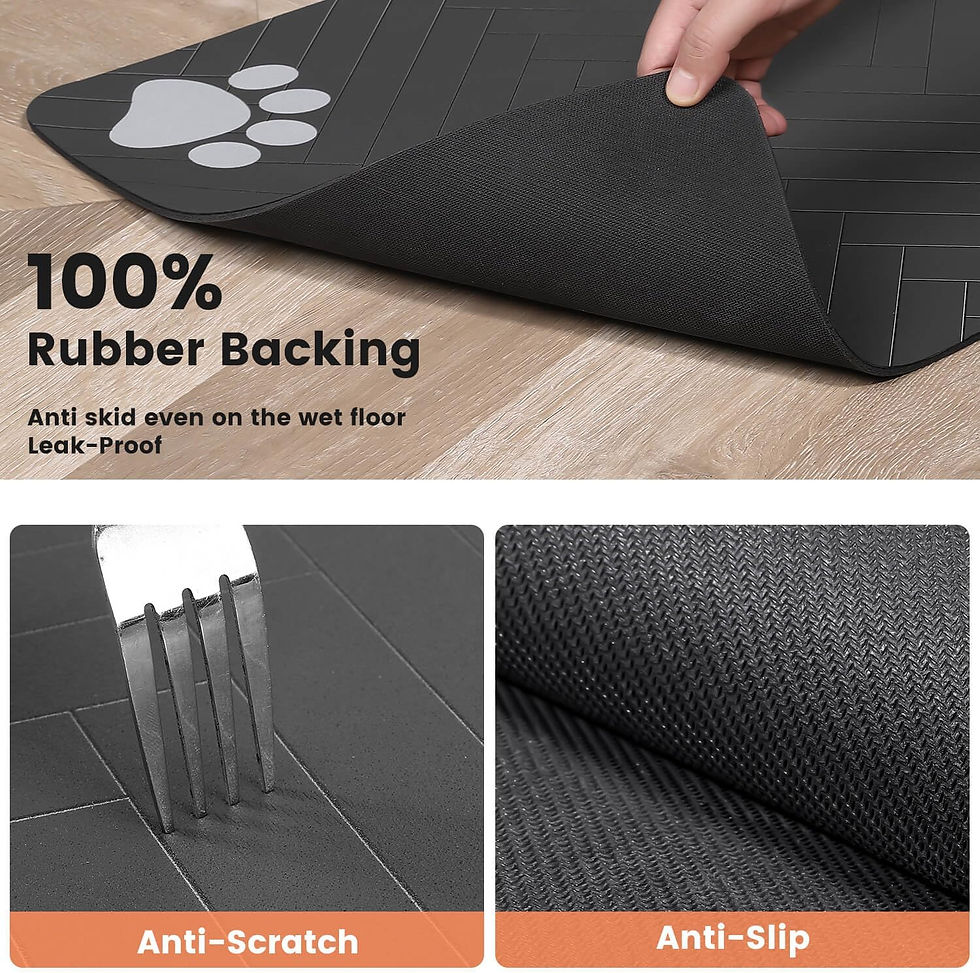 Miniatura: Pet Feeding Mat-Absorbent Pet Placemat for Food and Water Bowl with Waterproof R