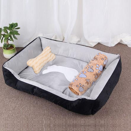 Thumbnail: Pet Large Dog Bed Warm House Candy-colored Square Nest Pet Kennel For Small Medi