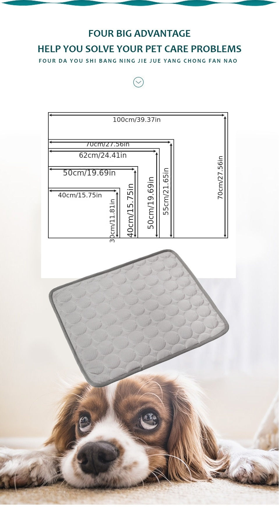 Thumbnail: Dog Cooling Mat Summer Pet Cold Bed Extra Large For Small Big Dogs Pet Accessori