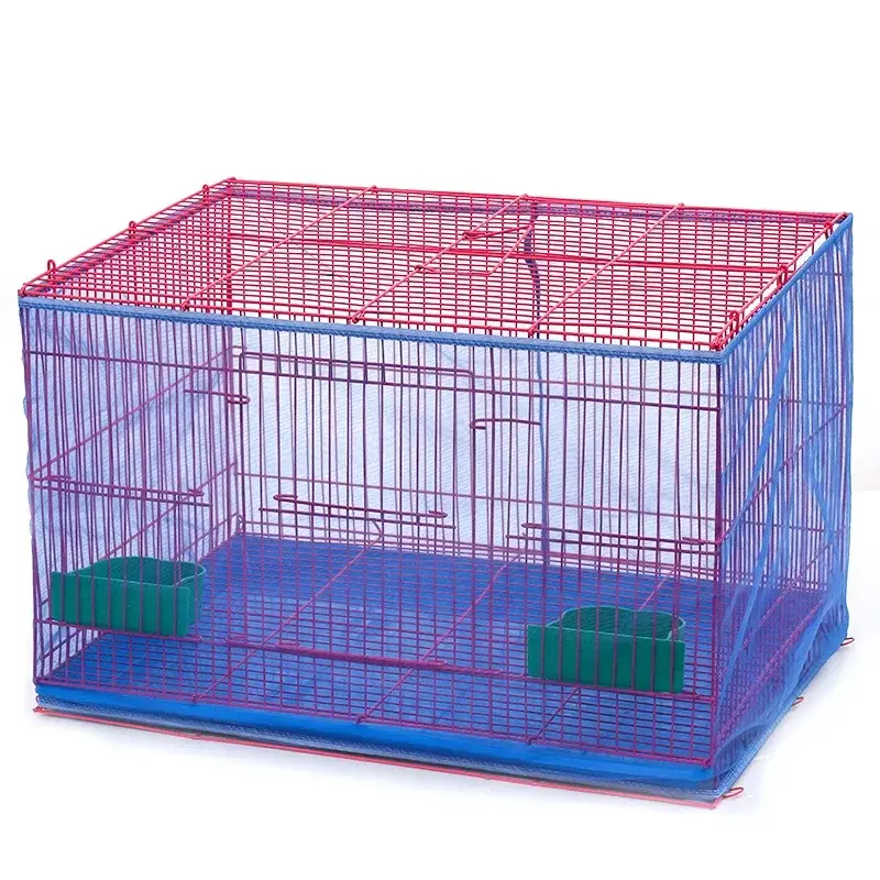 Miniatura: Mesh Bird Cage Cover Shell Skirt Net Easy Cleaning Catcher Guard Bird Cage Stret