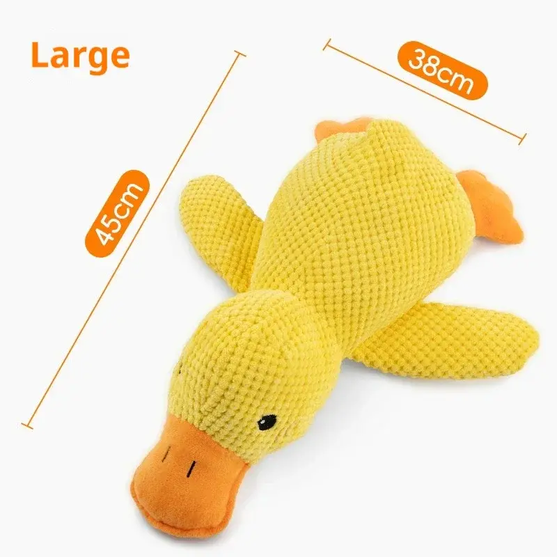 Thumbnail: Dog Toy Plush Companion Sleeping Duck Bite Resistant Teeth Grinding Sound Relief