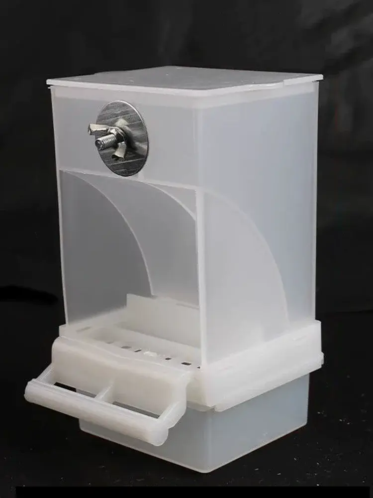 Thumbnail: A-Parrot Feeder Anti-Spill Transparent Bird Food Box Clear Feeding Device for Pa