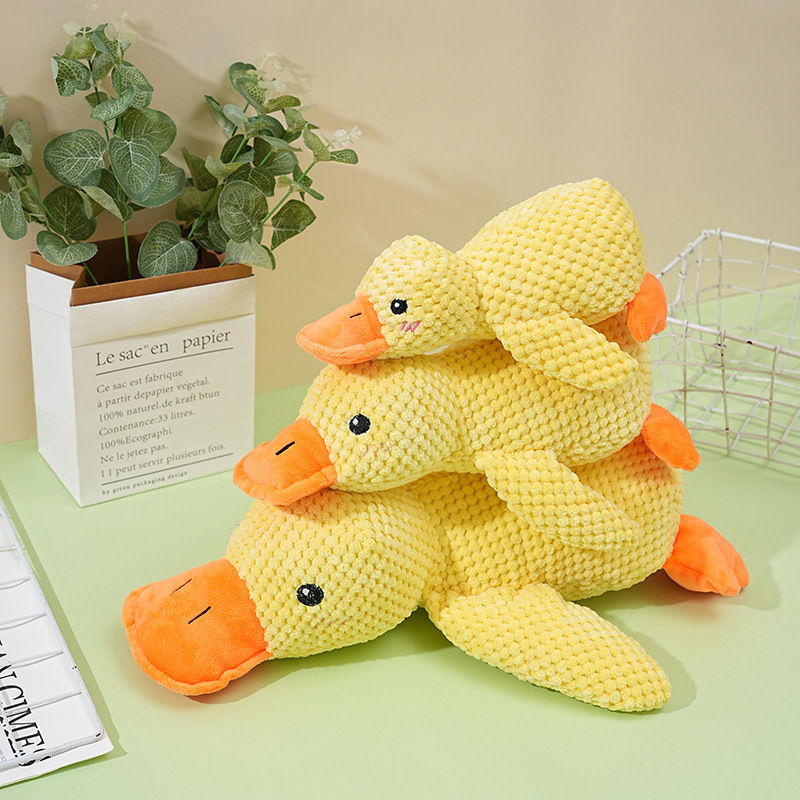 Thumbnail: Dog Toy Plush Companion Sleeping Duck Bite Resistant Teeth Grinding Sound Relief