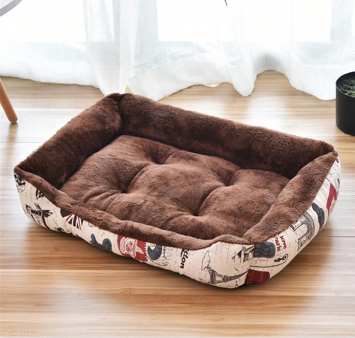 Thumbnail: Pet Large Dog Bed Warm House Candy-colored Square Nest Pet Kennel For Small Medi