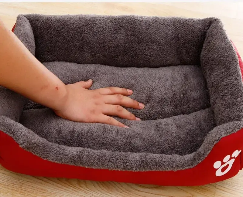 Miniatura: Pet Large Dog Bed Warm House Candy-colored Square Nest Pet Kennel For Small Medi