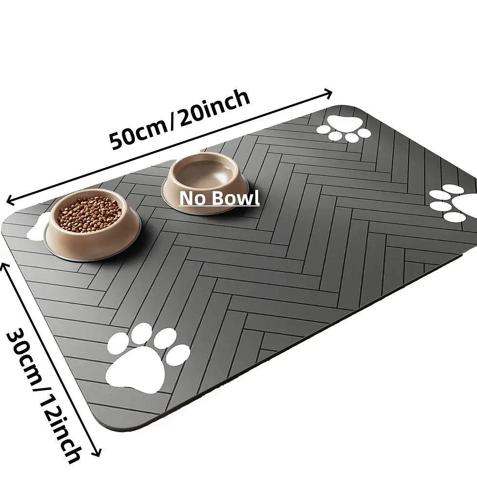 Miniatura: Pet Feeding Mat-Absorbent Pet Placemat for Food and Water Bowl with Waterproof R