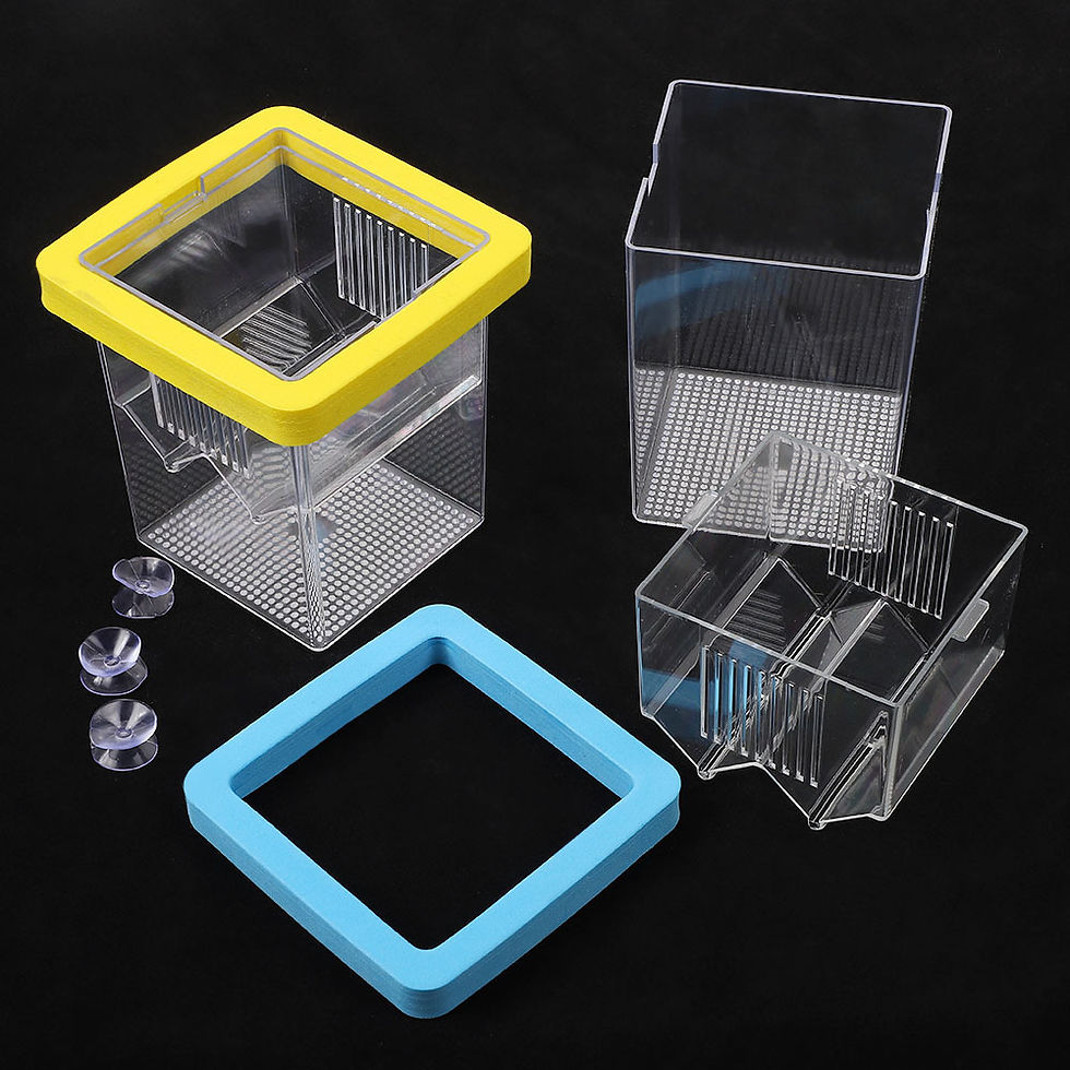 Thumbnail: Suspendable Aquarium Fish Fry Incubator with Suction Cups - Floating Fish Breedi