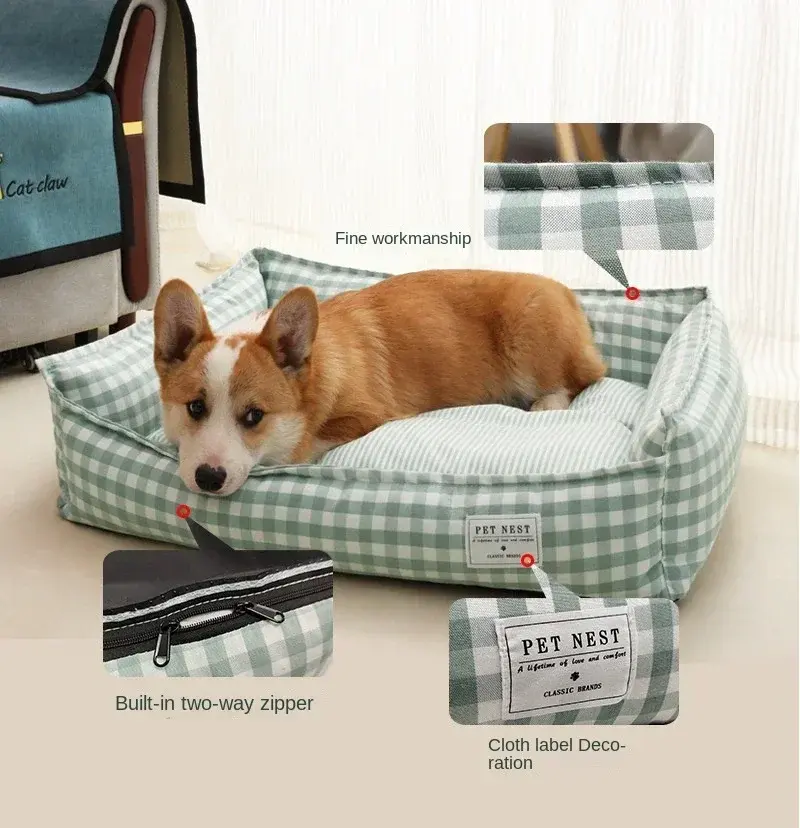 Miniatura: 1PC Soft Sofa Dog Beds Warm Pet Mat for Puppy Cool Cushion Dog Sleeping Nest Pet
