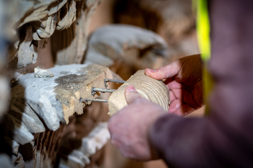 Rosewood restoration contractor working onsite in London. 