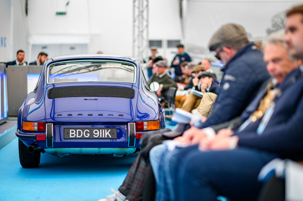 Car auction classic car on display.