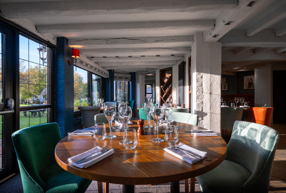 Hotel restaurant bar area following refurbishment. 
