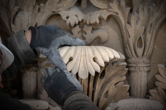 Rosewood restoration contractor working onsite in London. 