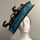 Thumbnail: Kentucky Derby Fascinator Turquoise  "Triple Crown Turquoise Treat"