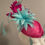Thumbnail: Kentucky Derby Fascinator hot pink pastel ocean blue   "Inspiration Station  “
