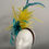Thumbnail: Kentucky Derby Yellow&Turquoise Fascinator "Turquoise Terrific" Breeders' Cup