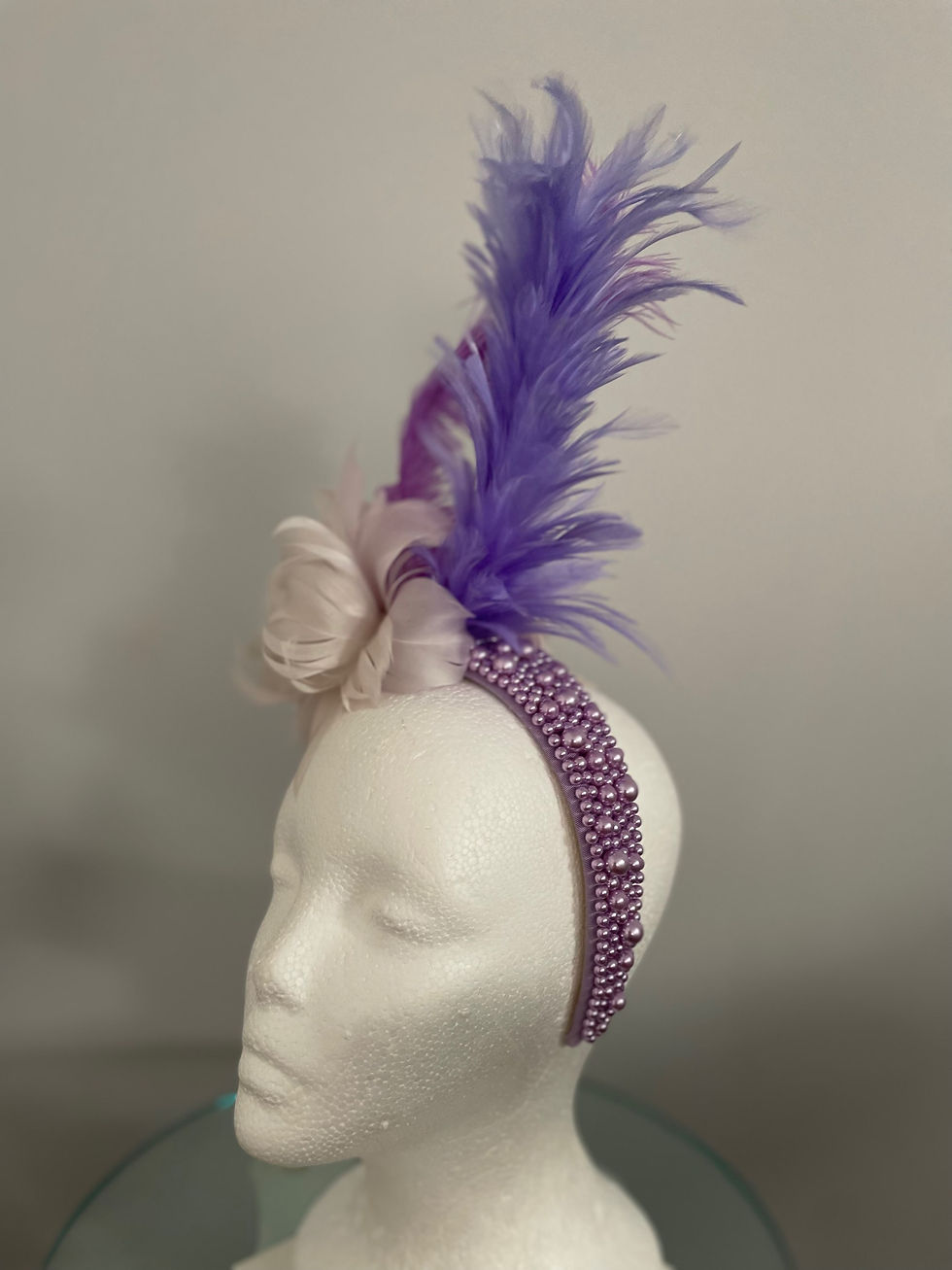 Thumbnail: Kentucky Derby Fascinator lavender, purple fascinator "Playing the Field"
