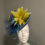Thumbnail: SOLD Kentucky Derby Fascinator (yellow and light blue) “Partying in the Paddock”