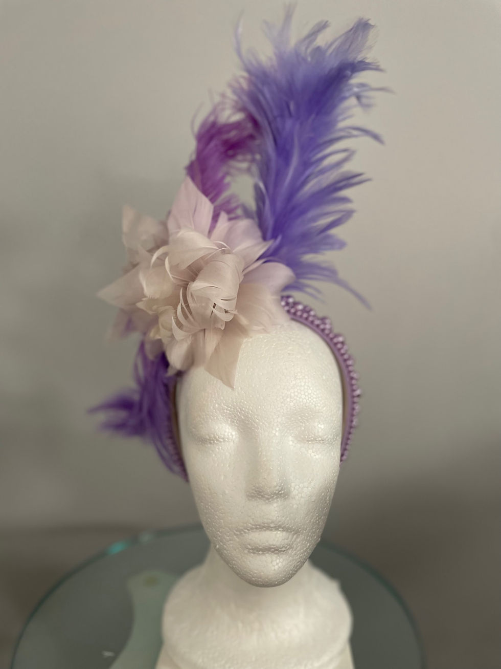 Thumbnail: Kentucky Derby Fascinator lavender, purple fascinator "Playing the Field"