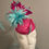 Thumbnail: Kentucky Derby Fascinator hot pink pastel ocean blue   "Inspiration Station  “