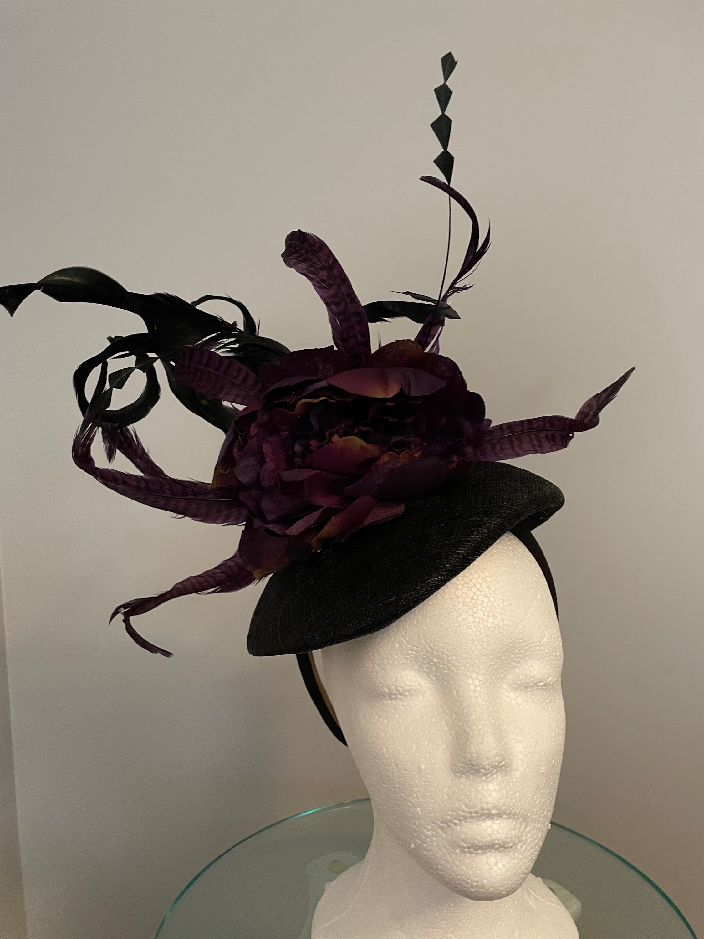 Kentucky Derby  Purple Fascinator "Breeder’s Beauty”