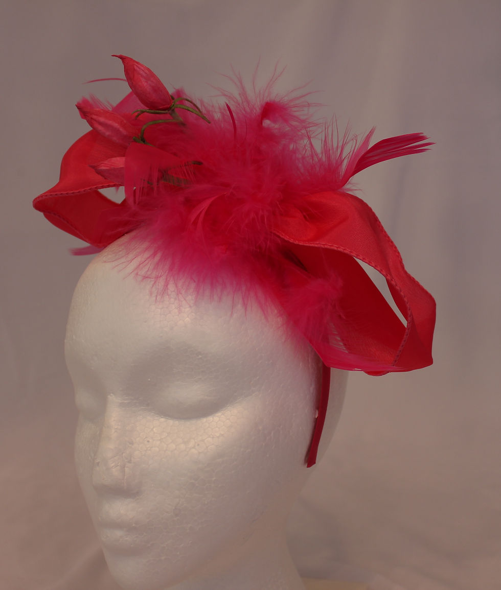Thumbnail: Pink Fascinator - "Pink Bow Lilly"