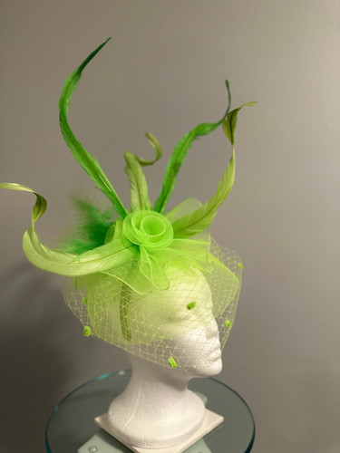 Kentucky Derby Fascinator “Chartreuse on the Loose” | Hats Off by Helen