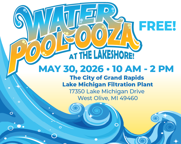 Families are invited to explore the hidden world of Grand Rapids’ water systems through two free, hands‑on Water Pool‑ooza events that offer rare behind‑the‑scenes tours, interactive activities and fun learning experiences for ages 9 and up. From discovering how our drinking water is drawn from Lake Michigan and made safe at the Lake Michigan Filtration Plant on May 30, to seeing how wastewater is cleaned and returned to the environment during guided tours of the Water Resource Recovery Facility on June 13, these events give residents an exciting look at the essential systems that keep our community healthy. Both events include expert-led activities, insights into water‑sector careers, and practical ways families can help protect local water resources.