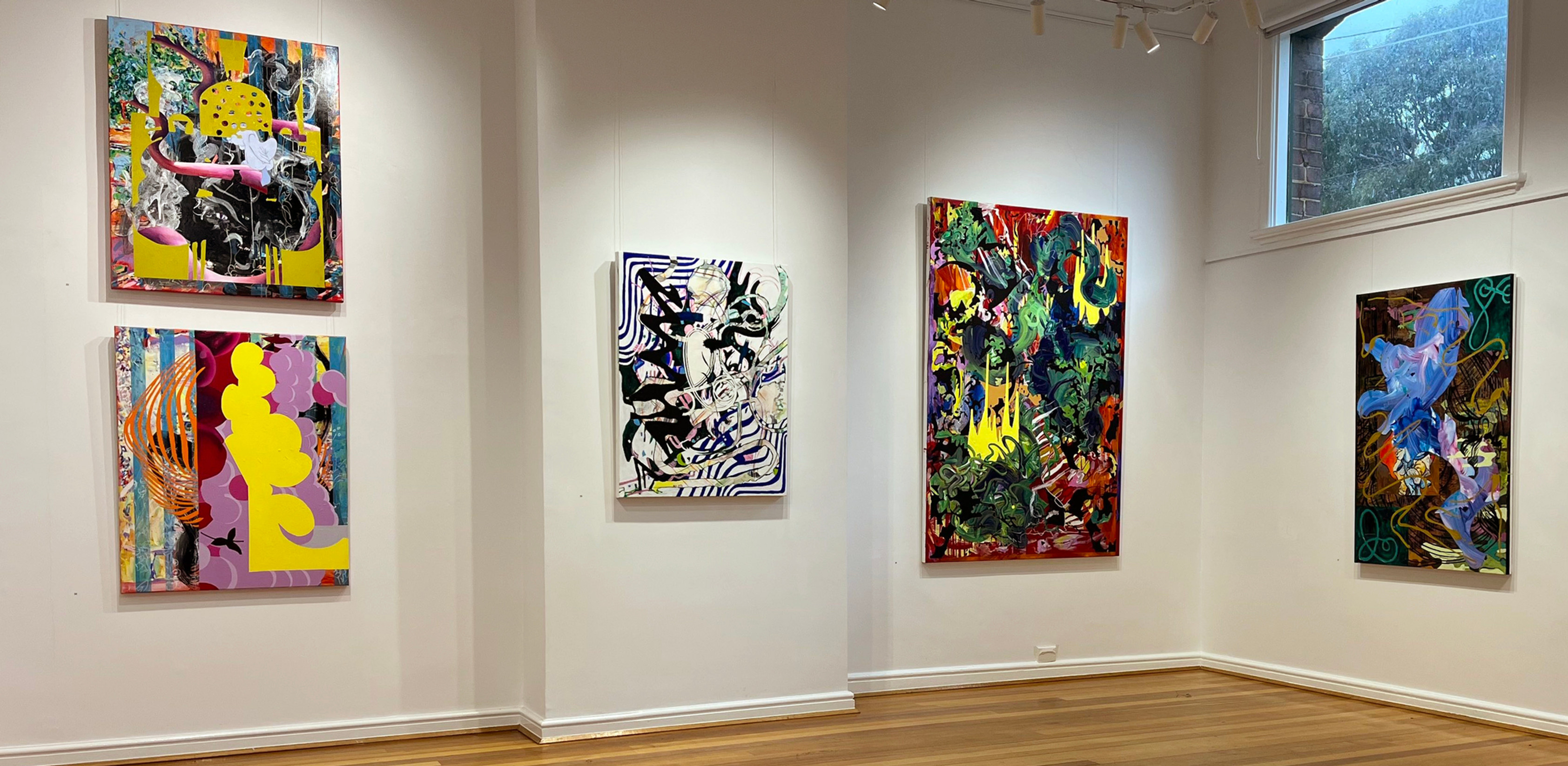 Solo contemporary abstract painting exhibition by Vanessa White at Gasworks