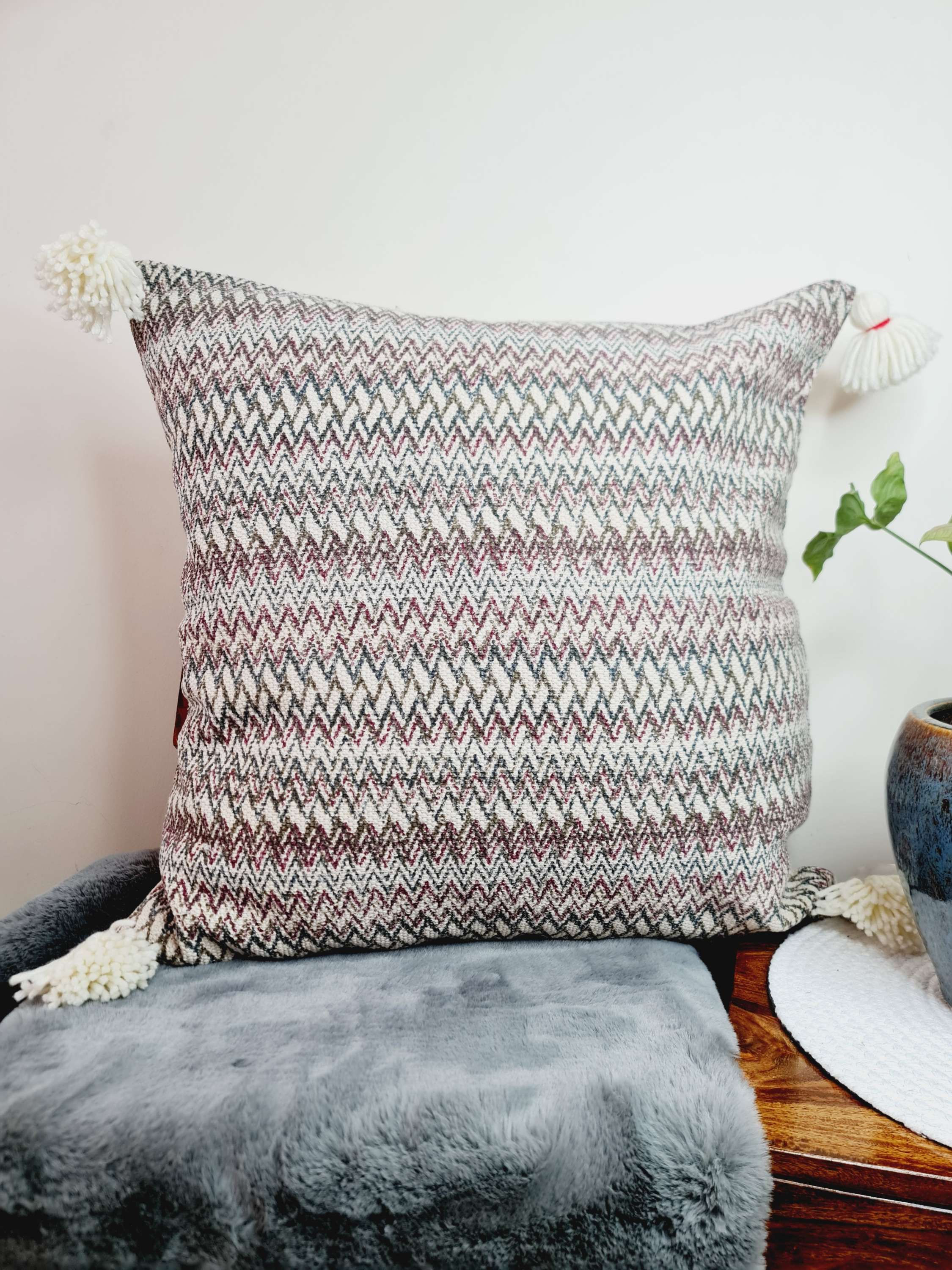 Zigzag Brown Cushion Cover TB-CC-002