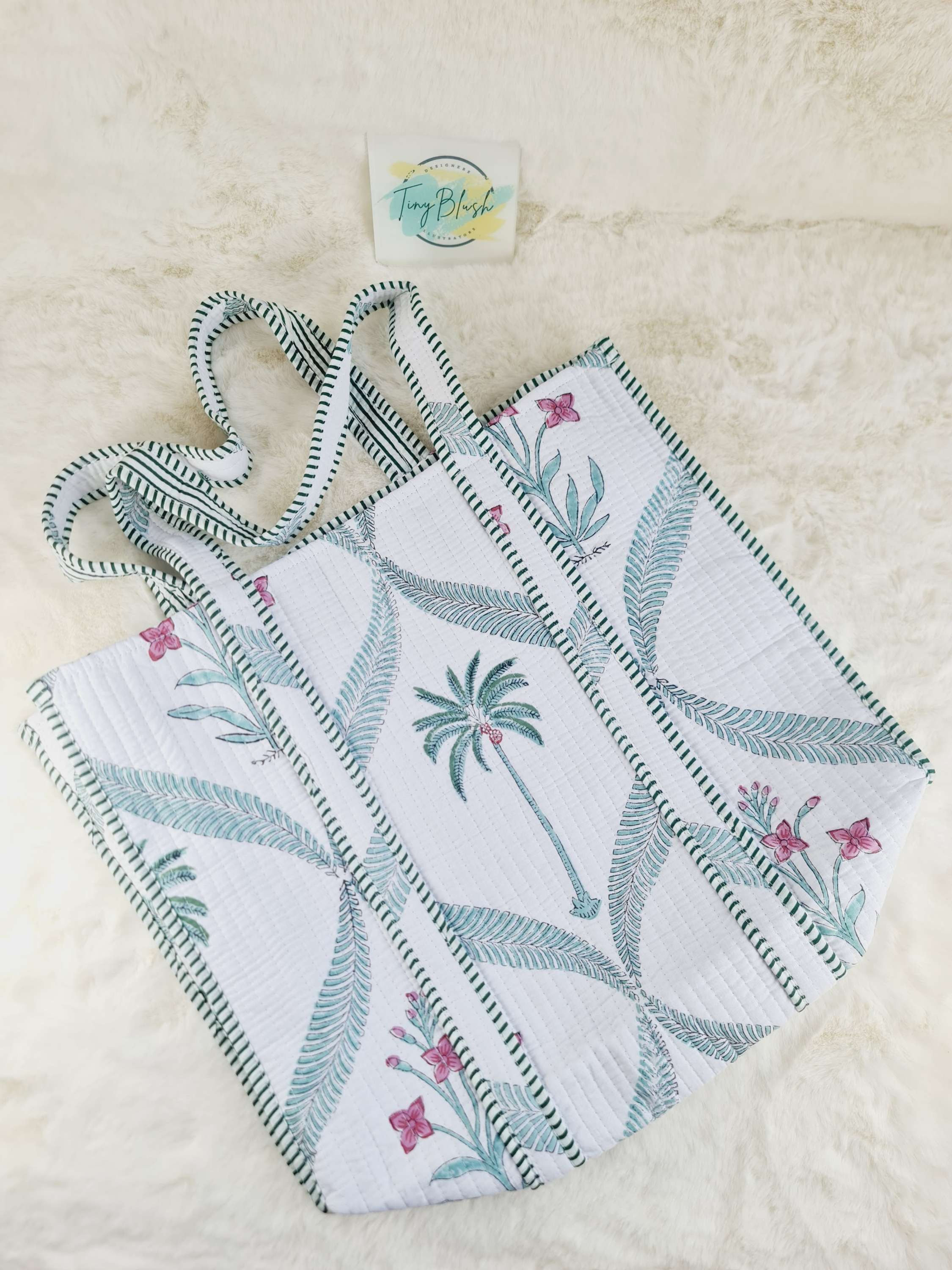 HANDBLOCK PRINT COTTON TOTE BAG TB-TBJP-003