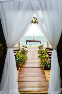 Casamento na praia - Leandra Trindade Decoração