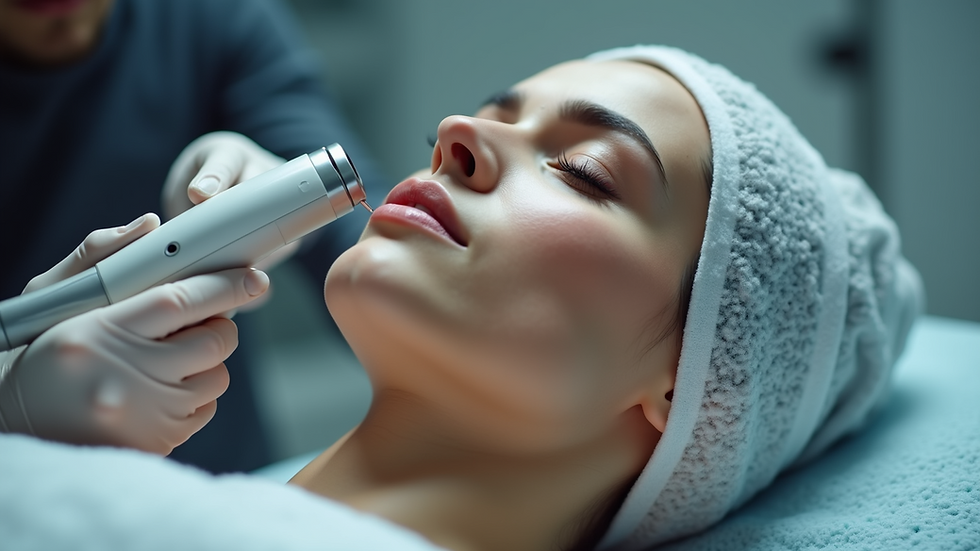 Close-up view of laser equipment used in skin treatments