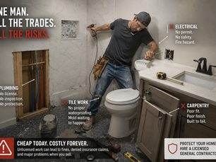 The Real Risks of Hiring a Handyman for Your Bathroom or Kitchen Renovation in Florida