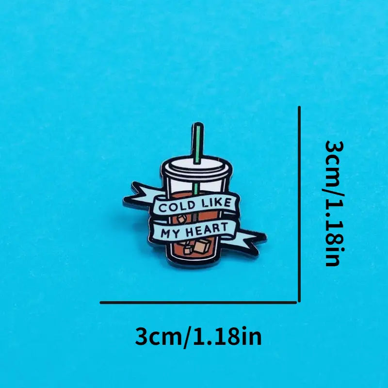 Thumbnail: Iced Coffee enamel badge pin