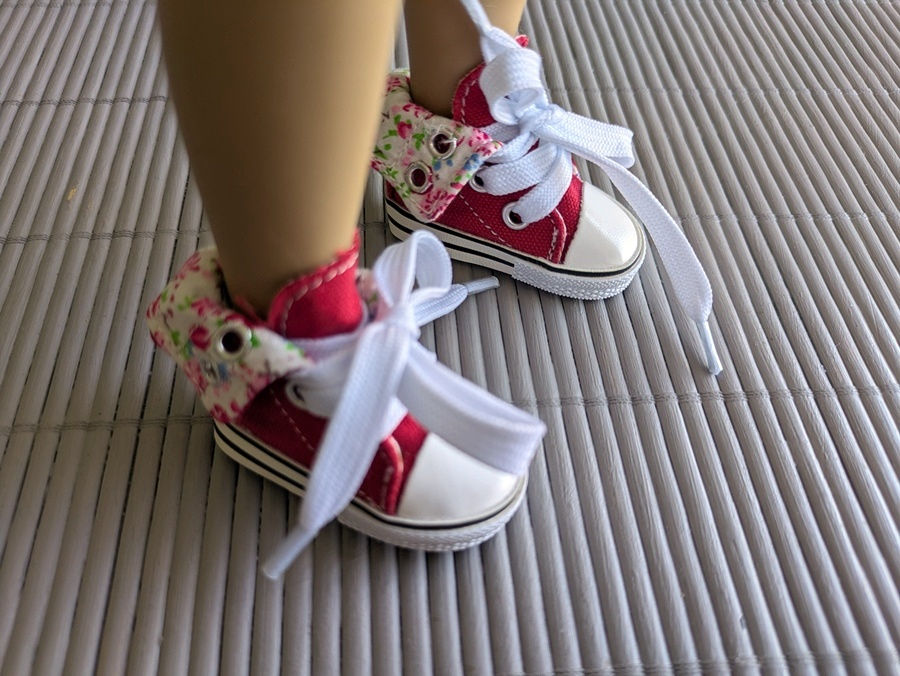 Baskets montantes rouges pour RRFF (sans chaussettes)