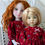 Miniature : Robe en velours fleuri rouge pour Fashion Friends Dolls ou Little Darling