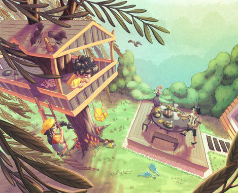 "Lunch Time!" Children's Illustrations
