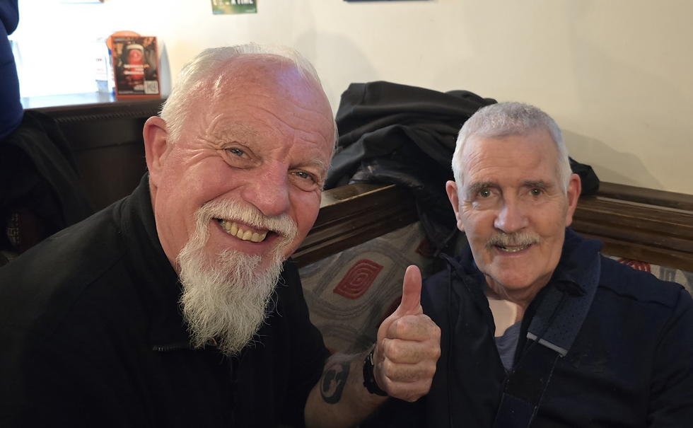 Steve with Michael in fine form!