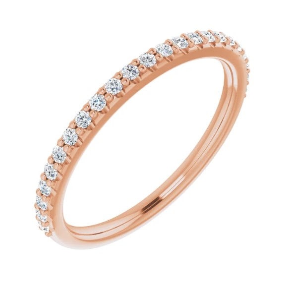 Thumbnail: MWR119 - 18K Diamond Wedding Ring (White/Yellow/Rose Gold)