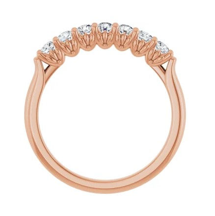 Thumbnail: MWR115 - 14K Diamond Wedding Ring (White/Yellow/Rose Gold)