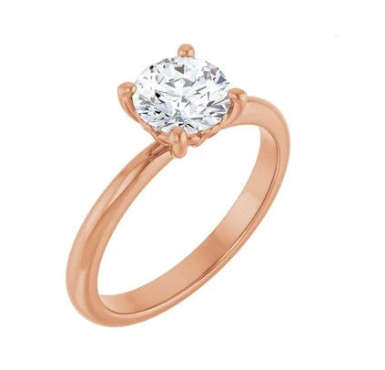 Thumbnail: MNR107 - 18K Solitaire Engagement Ring (White/Yellow/Rose Gold)
