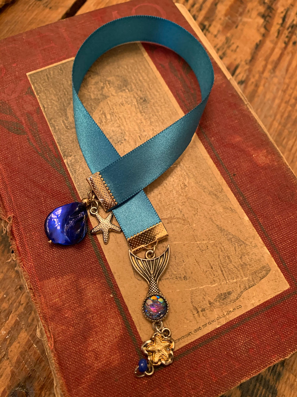 Miniatura: Beaded Bookmarks-Single Ribbon 2