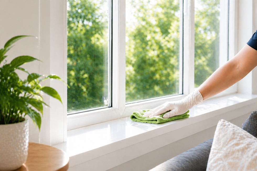 Cleaning in the sunlight