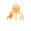 Protective worker icon with thumbs-up